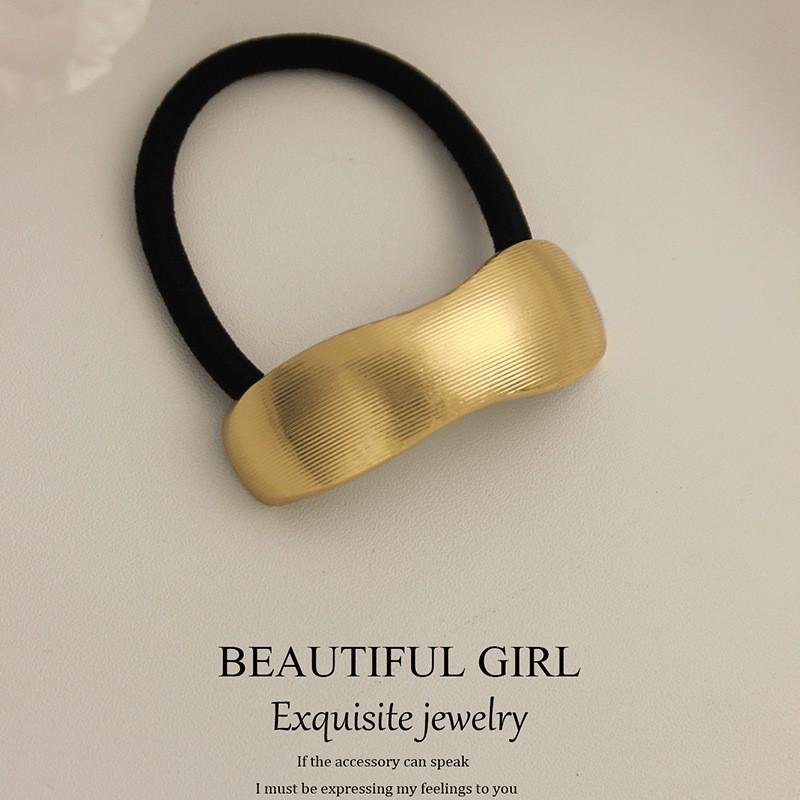 Minimalist Metal Hair Ring - New Korean Style High-End Ponytail Tie Rubber Band.