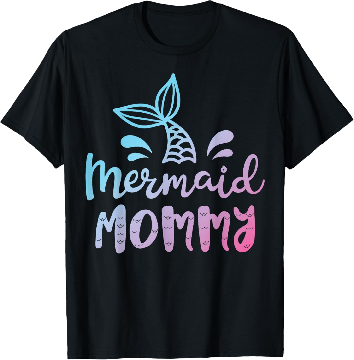 Mermaid Mommy Funny Women Mom Mama Family Matching Birthday T-Shirt Small S разноцветный