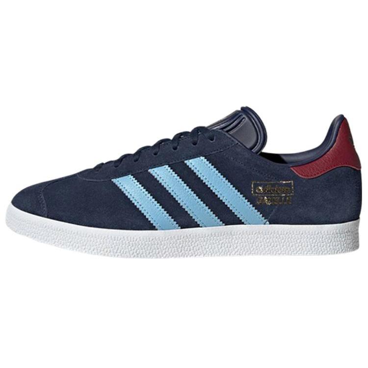 adidas Gazelle Collegiate Navy Clear Blue Burgundy Unisex Sneakers Footwear-White IE6956 37⅓