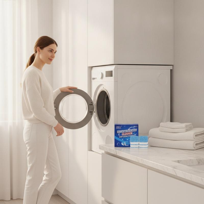 Washing Machine Cleaner Tablets High Efficiency Limescale Odor Eliminator 12/30 Pcs for Household Washer Cleaning