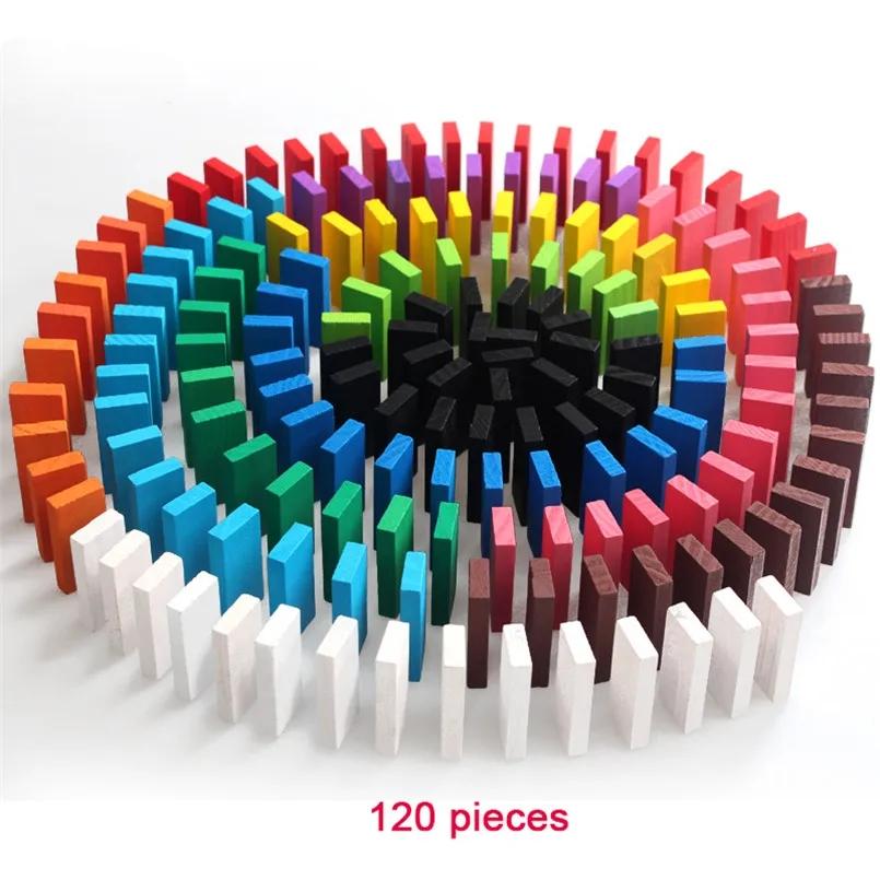 Деревянное домино по цвету, радужное деревянное домино, строительные блоки, головоломки, игры, игрушки для детей, ранние развивающие подарки Монтессори