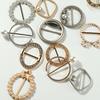 Yousheng Clothes Corner Knotted Buckle Elegant Faux Pearl Rhinestone Round Love Heart T-shirt Scarf Clothing Corner Tie Clip Ring Fashion Jewelry