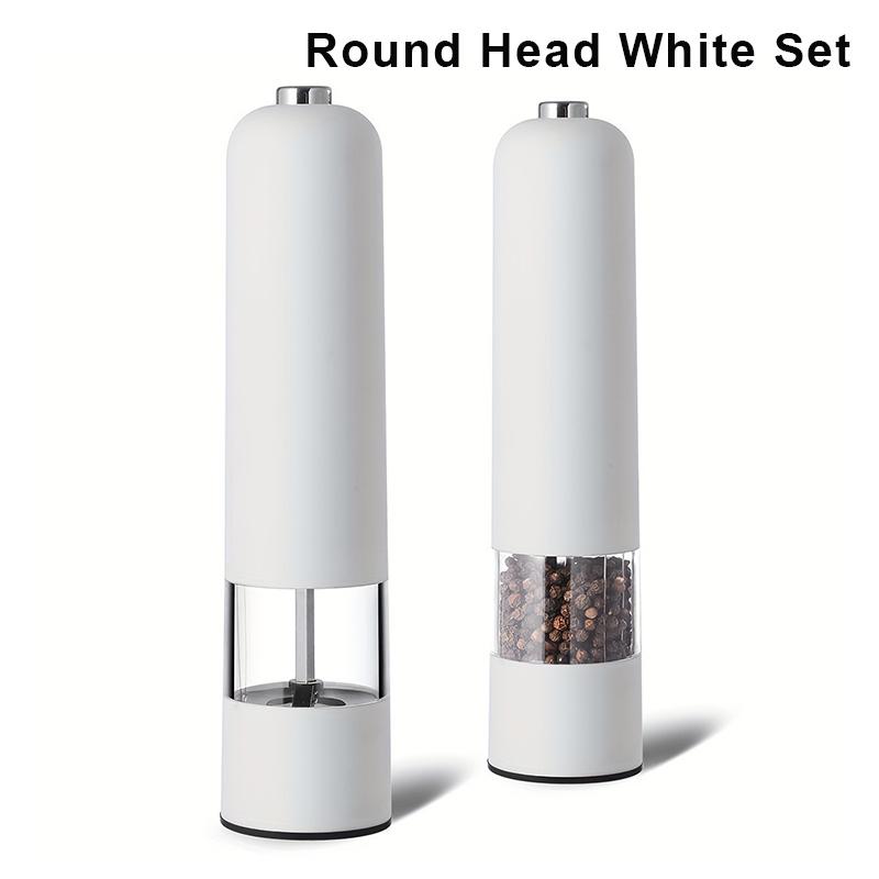 1/2Pcs Electric Salt Pepper Grinder Set One Handed Operation Stainless Steel Spice Mill With Light Automatic Pepper Grinde