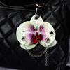 Exquisite Simulation Phalaenopsis Keychain Backpack Decoration Gifts Creative Hand-Punched Puncture Simulation Flower Keyring