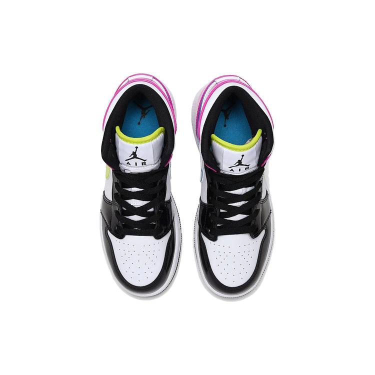New Jordan 1 Mid White Black Cyber Pink GS CZ9835-100