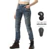 Lässige Retro-Lokomotivhose aus reiner Baumwolle, Motorrad-Jeans, Lokomotiv-Rennhose für Damen
