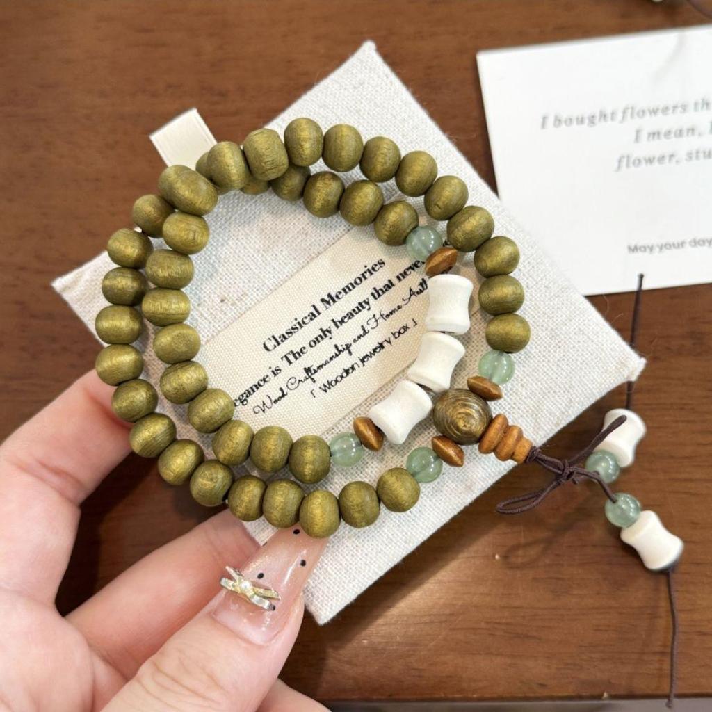 Retro Chinese Bamboo Beaded Bracelet - High-End Bestie Gift