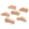 6PCS/SET Hand-crafted Graffiti Car Painting Surface Wooden Toys  Classroom Activities