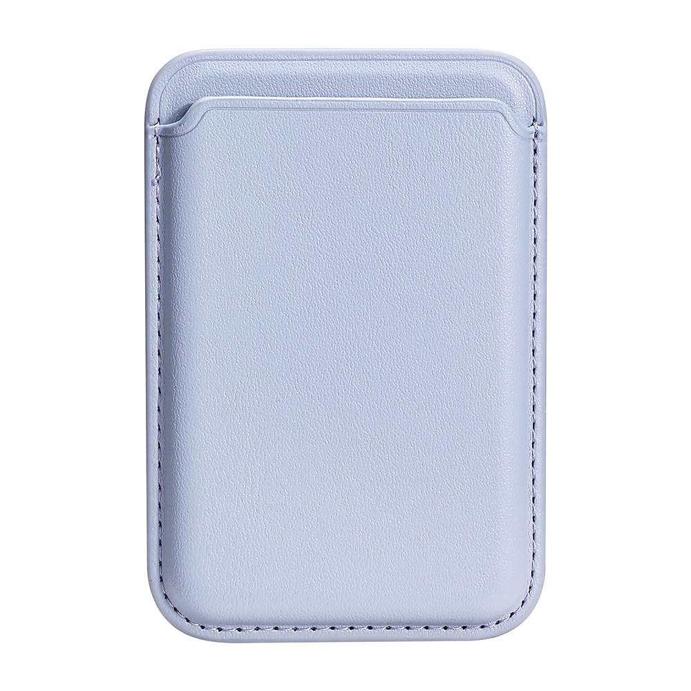 Single Ring Magnetic Card Holder for iPhone 12-16 Series PU Leather Slim Attachment