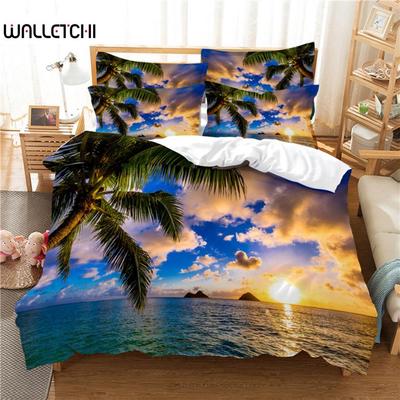 Seaside Bedding Set Duvet Cover Set 3d Bedding Digital Printing Bed Linen Queen Size Bedding Set Fashion Design