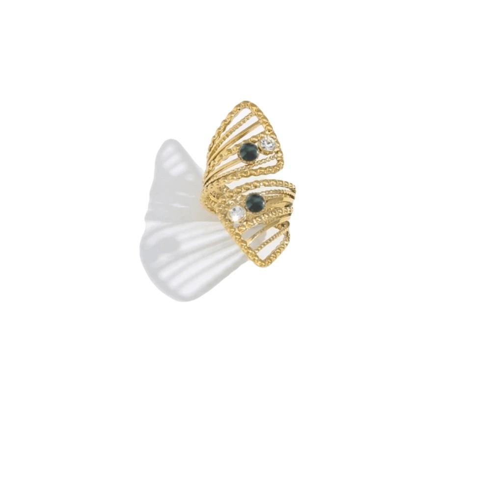 Minimalistisches Design Verstellbarer Ring 18K Goldfarbe Vergoldeter Ring Hohlring Festival-Kleidung