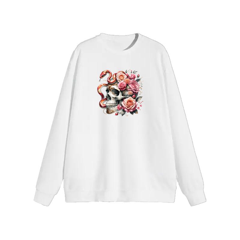 Iron On Transfer Creative Skulls Craft Diy Parches Ropa T-Shirt Heat Press Appliqued Clothes Stickers Thermal Sticker