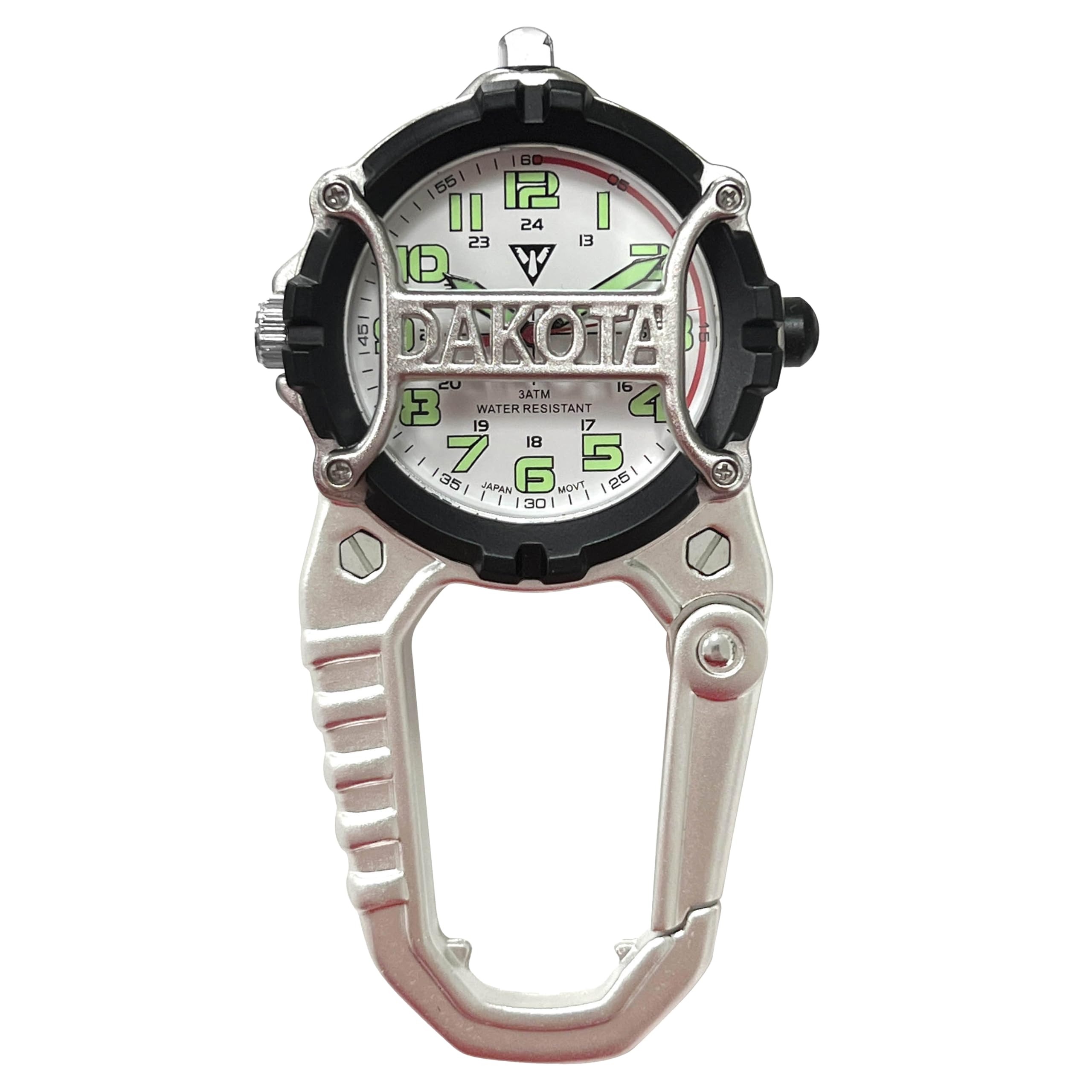 

Dakota Cage Clip Micro Light, Carabiner Watch, Flash Light, Dial Protection, Outdoor, Gift, Fishing, Hunting, Camping, LED Light, Clip Watch