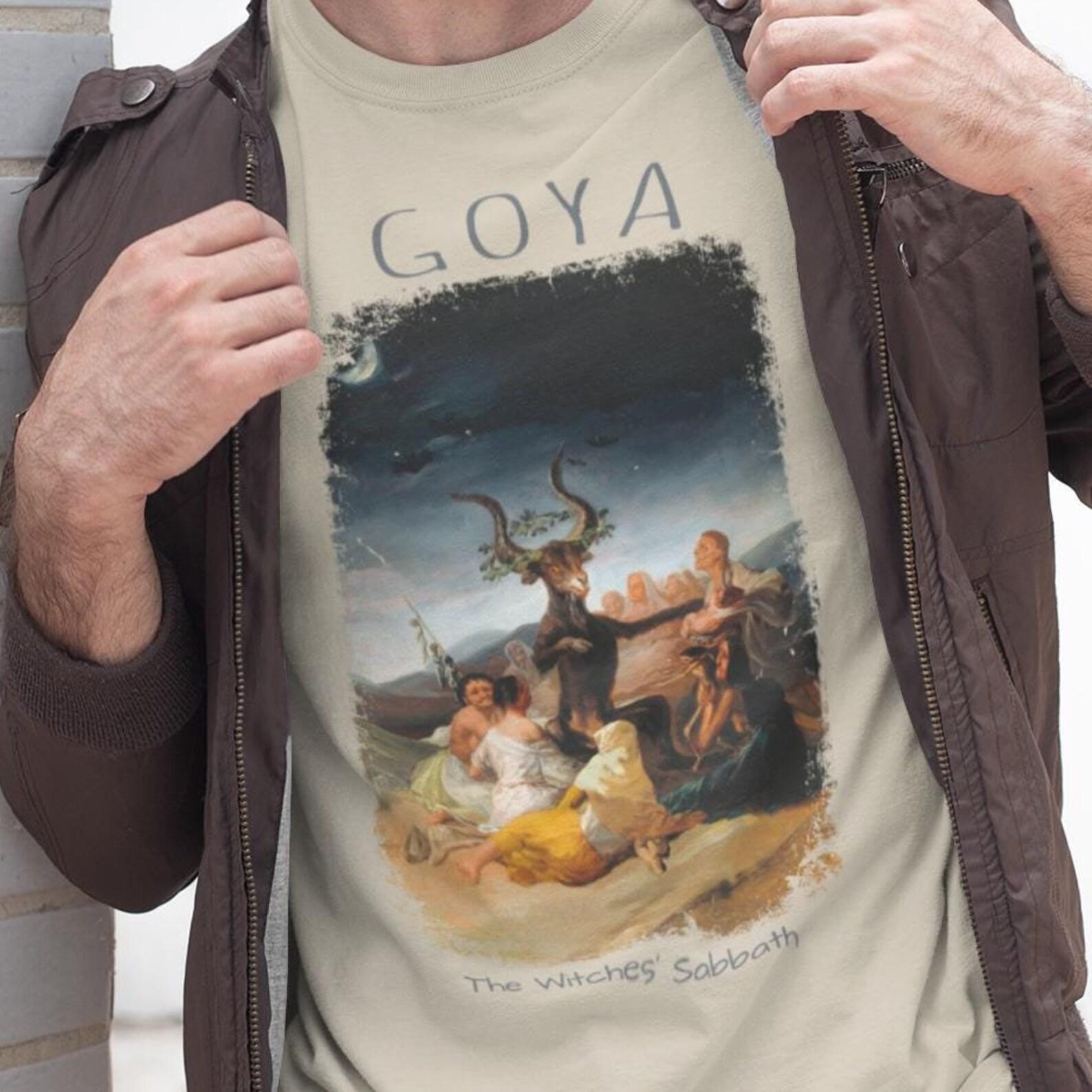 Witches Sabbath by Francisco de Goya T-Shirt, Unisex Artistic Clothing, Dark Romanticism Art Gift for Art Lovers, Iconic Famous Painting 3XL