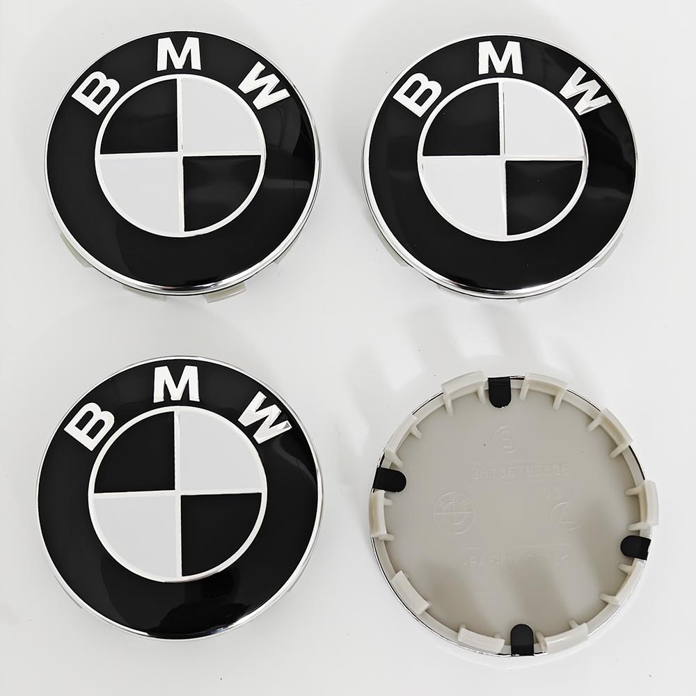 DSJW3 4pcs For BMW 50th E90 E60 F10 F20 G20 G30 E53 E85 E70 56mm 68mm Blue White Car Hub Cap Wheel Center Cap Emblem Badge Accessories