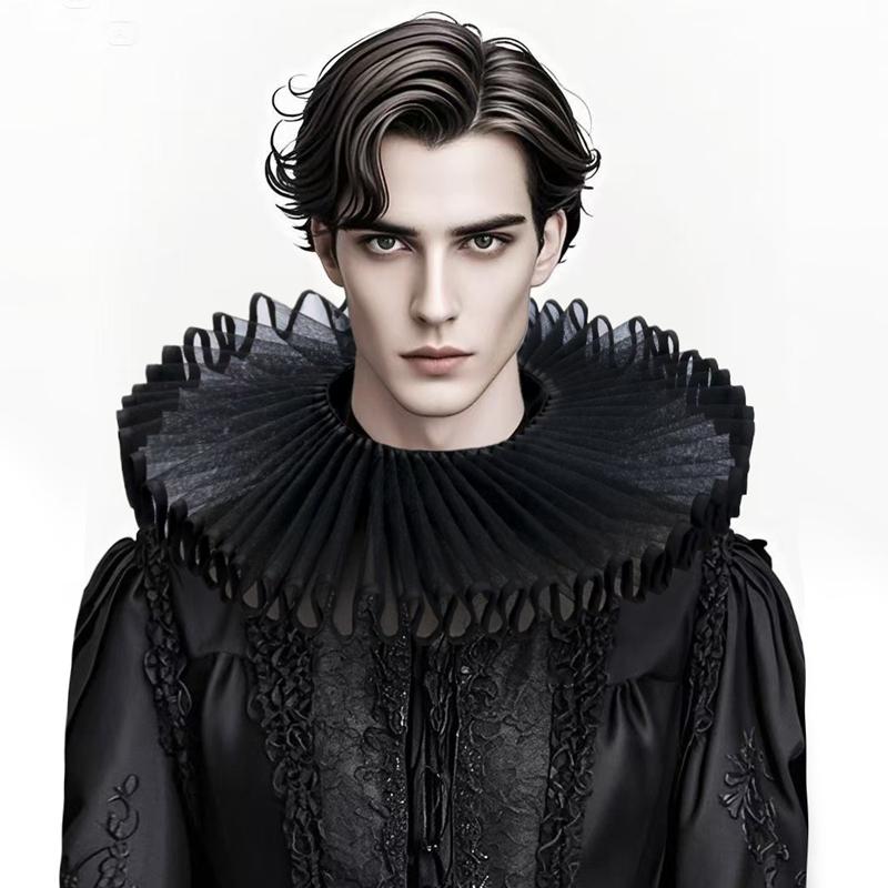 Colorful Exaggerated Ralph Collar Clown Costume Cosplay Collar Detachable Neck Ruffle Fake Collar Performance Props