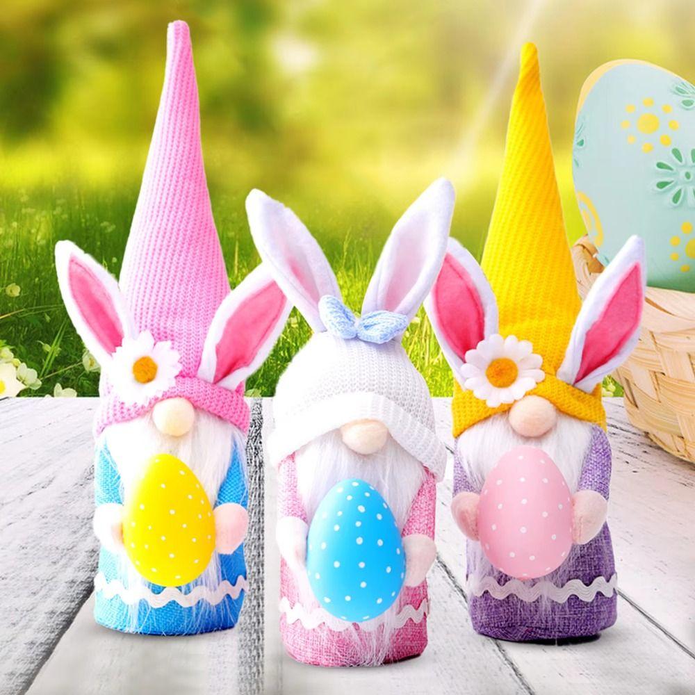 

Kawaii Easter Gnome Ornament Mini Easter Faceless Gnome Faceless Doll Decoration Garden Style 1