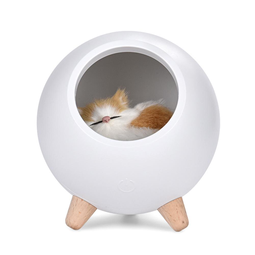 Creative Little Cat Pet Night Light LED Bedsdie Table Decor Lamp USB Rechargeable Bedroom Sleeping Light Gifts For Children Kids