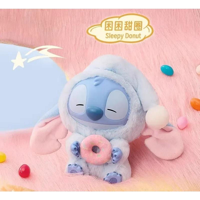 Nwe Miniso Disney Stitch Eat Some Thing Before Sleep Series Vinyl Blind Box Bag Pendant Cute Doll Mystery Box Toy Adult Gift