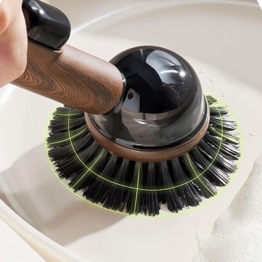 With Detergent Dispenser Kitchen Cleaning Brush Plastic Material Pot Brush  Sink Cleaning