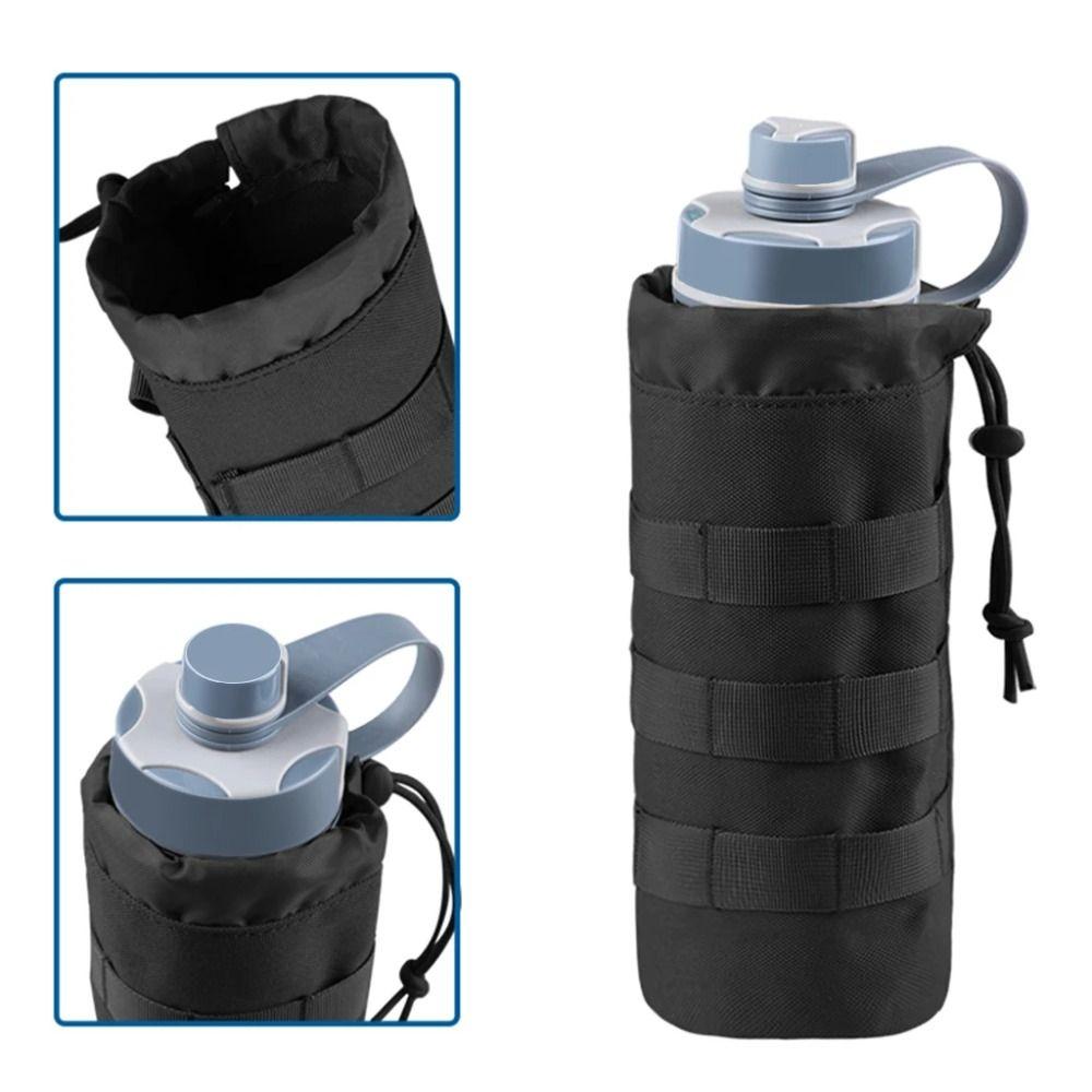 Molle System Outdoor Kettle Carrier Bag Water Bottle Bag Multifunction Hiking Bottle Pouch Unisex