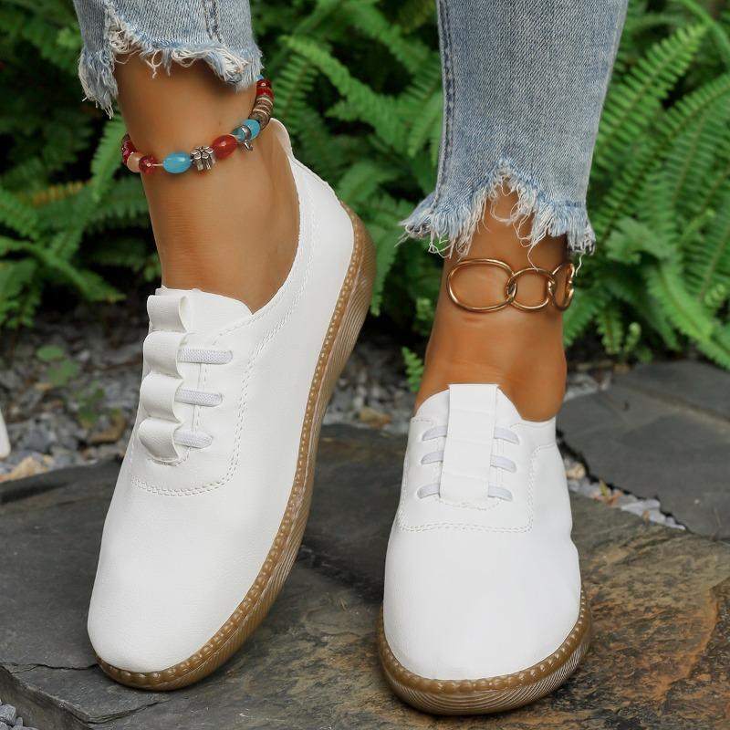 Fashion 2025 Women's Spring Autumn Soft Bottom Casual Shoes Breathable Lightweight Shoes Round Toe Fashionable Flat Single Shoes