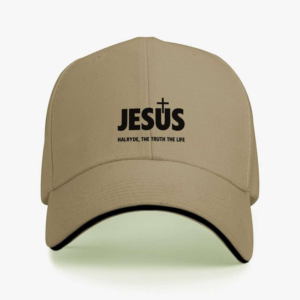 Jesus The Truth The Life Christian Baseball Cap Polyester Adjustable Outdoor Sports Hat