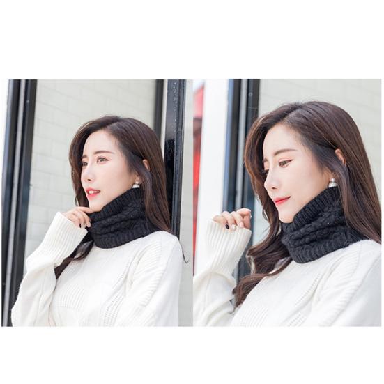 Women Winter Wrap Ring Thick Warm Soft Breathable Knitting Scarf Neckerchief