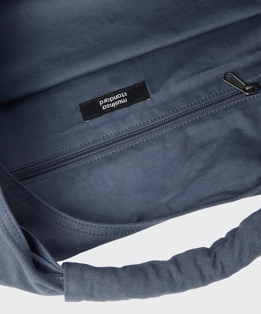 Musinsa Standard Washed Canvas Dripper Shoulder Bag [Navy]
