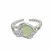 [Ice Jade Wrapped Branches] National Style Open Ring French Premium Sense Stacked Women Wearing Niche Rose Rings