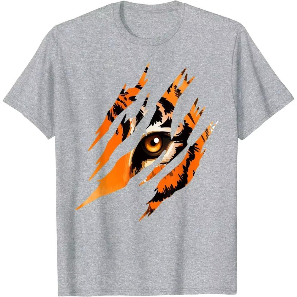 Tiger Eye Safari Zoo Wildlife Animal Zookeeper Costume Gift T-Shirt Streetwear Men Clothing New Arrivals 2023 Men  Four Seasons