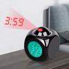 Portable Smart LCD Projection Electronic Alarm Clock with English Timed Announcement Multifunctional Thermometer Suitable for Home Office Desktop Use