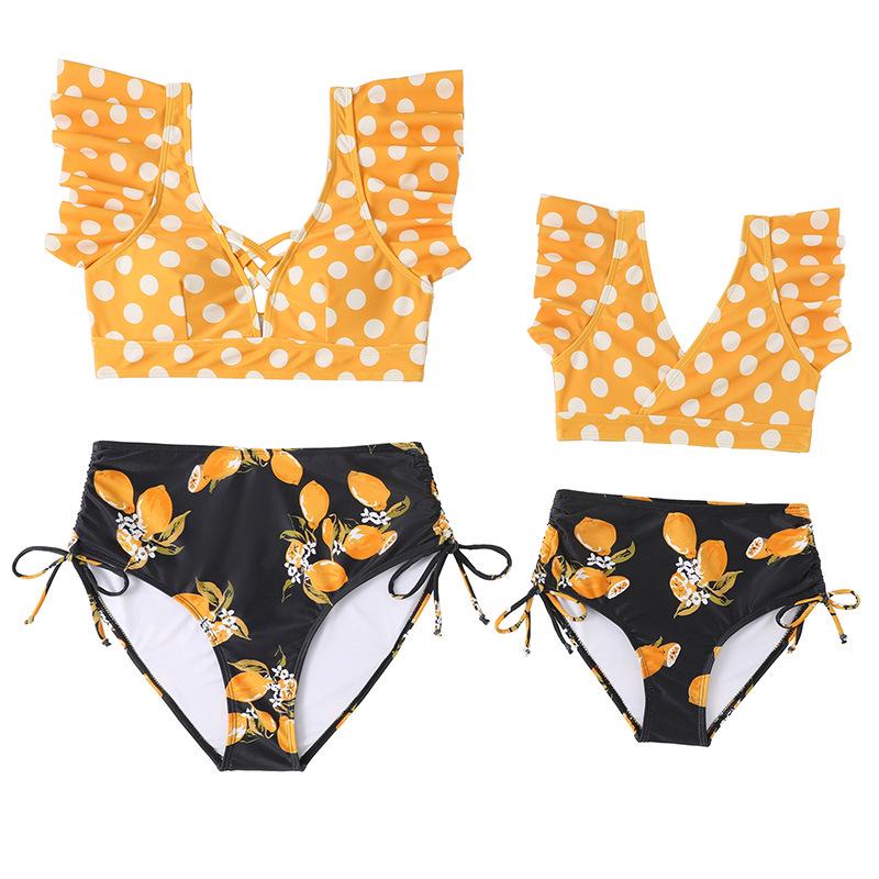 2024 Women's Split Swimsuit with Parent-Child Design - European and American Style Bikini