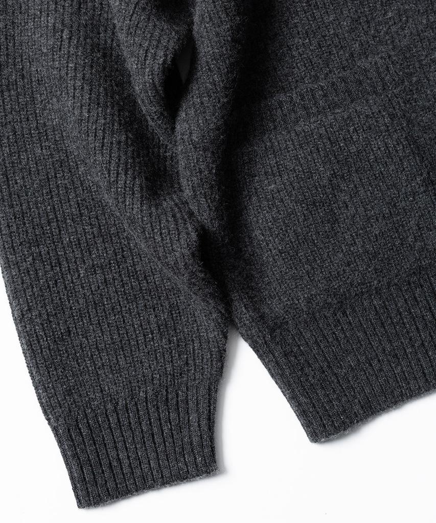The First Floor Round Neck Cardigan - Charcoal
