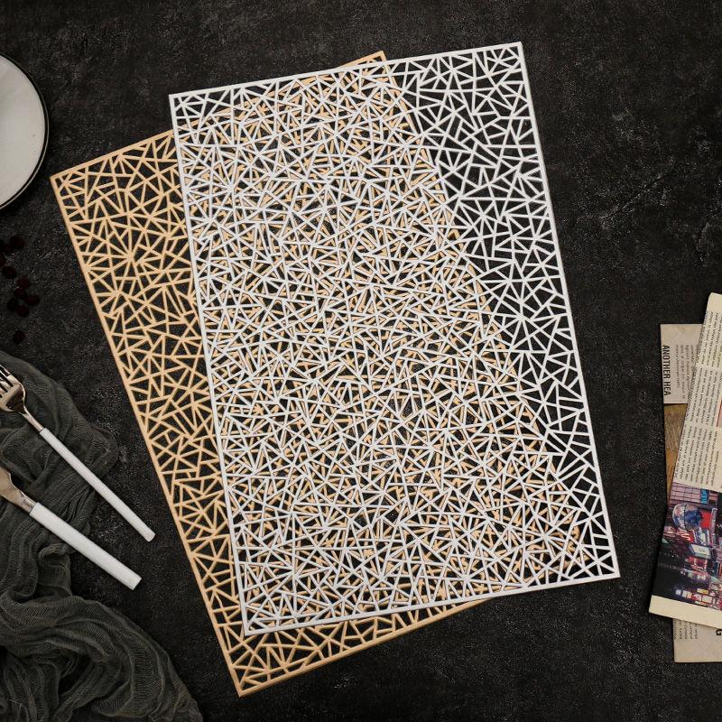 Table Mat Heat-resistant and Heat-resistant Home Decoration Mat Dining Table Bowl Mat Cup Mat Rectangular PVC