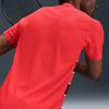 Nike Dri-FIT ADVCourt Slam Short Sleeve Tennis Shirt Comfortable Versatile Striped Men Tops Light-Red Dark-Red White FZ6935-696
