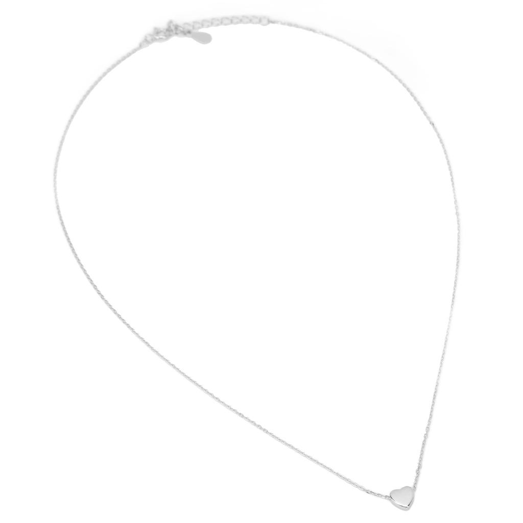 Heart Pendant Necklace 925 Sterling Silver Necklace Stylish Romantic Women Girl Necklace for Daily Party