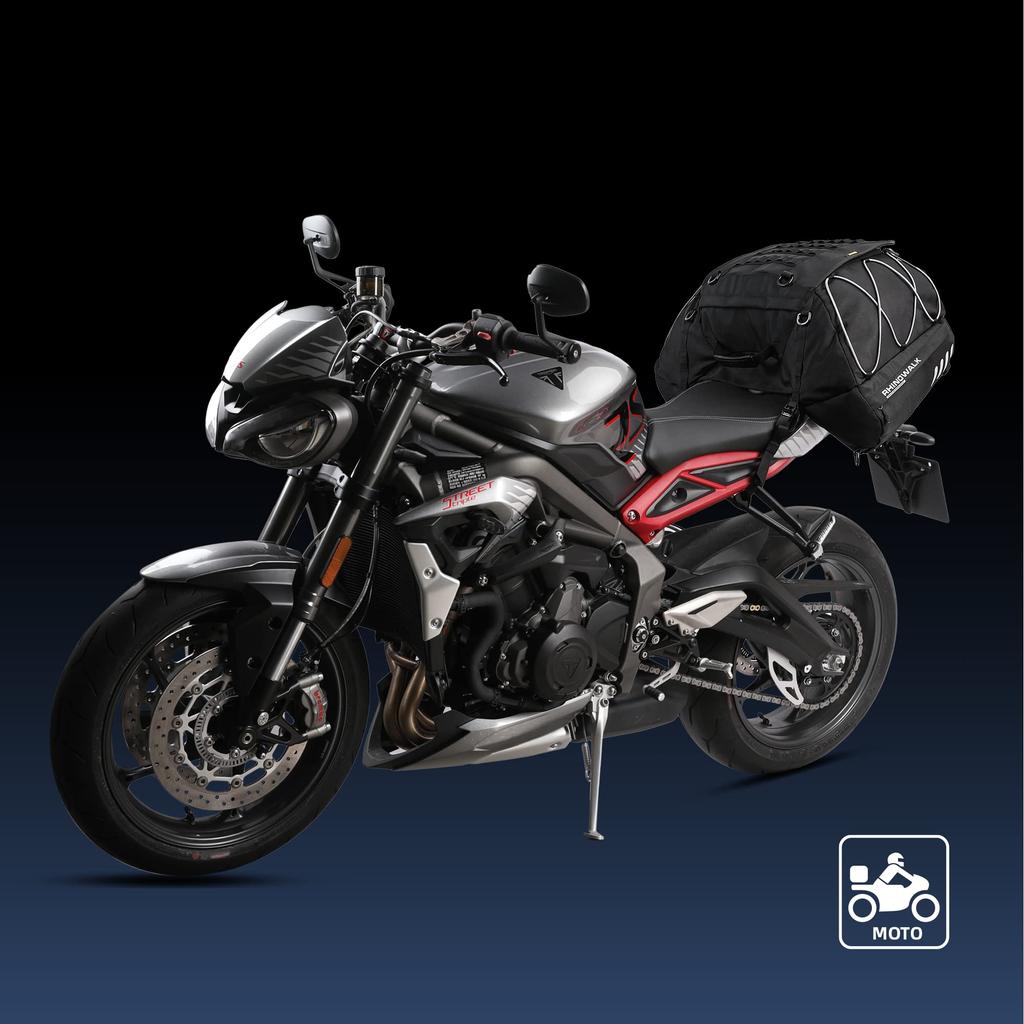 Rhinowalk Bike Seat Adjustable Waterproof Inner Seat Belt Easy Increased Carrying Reflective MOLLE Compatible Bag, 35L-50L Capacity, Bag,