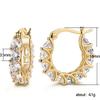 Fashion Earrings Women'S, French Zircon Lace Earrings U-Shaped Earrings