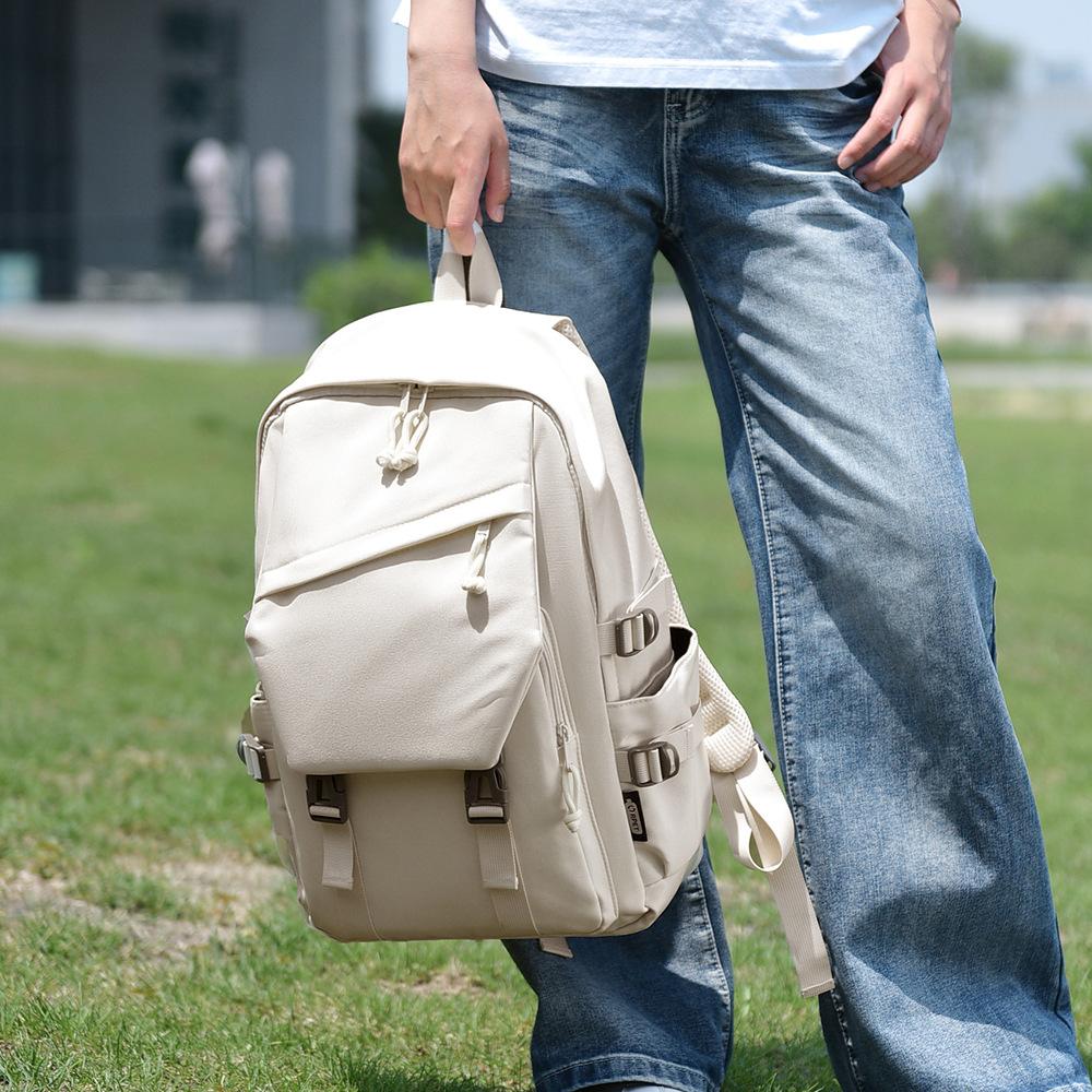 Backpack Men'S And Women'S Simple Large Capacity Leisure Outdoor Travel Backpack Business Computer Bag Leisure Simple School Bag