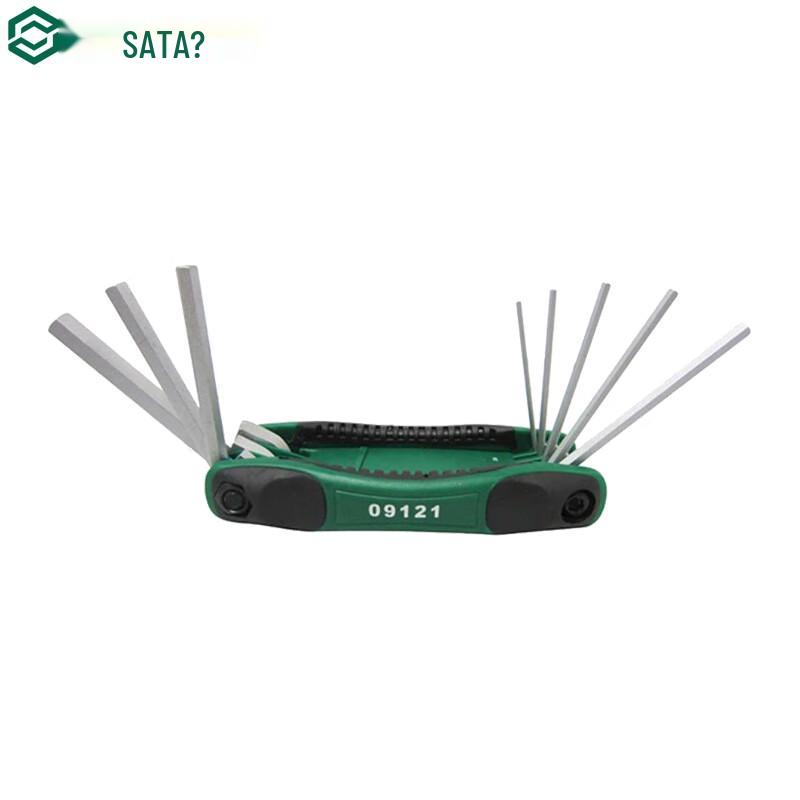 SATA 09121 8-Piece Folding Hex Key Set 8 Pieces
