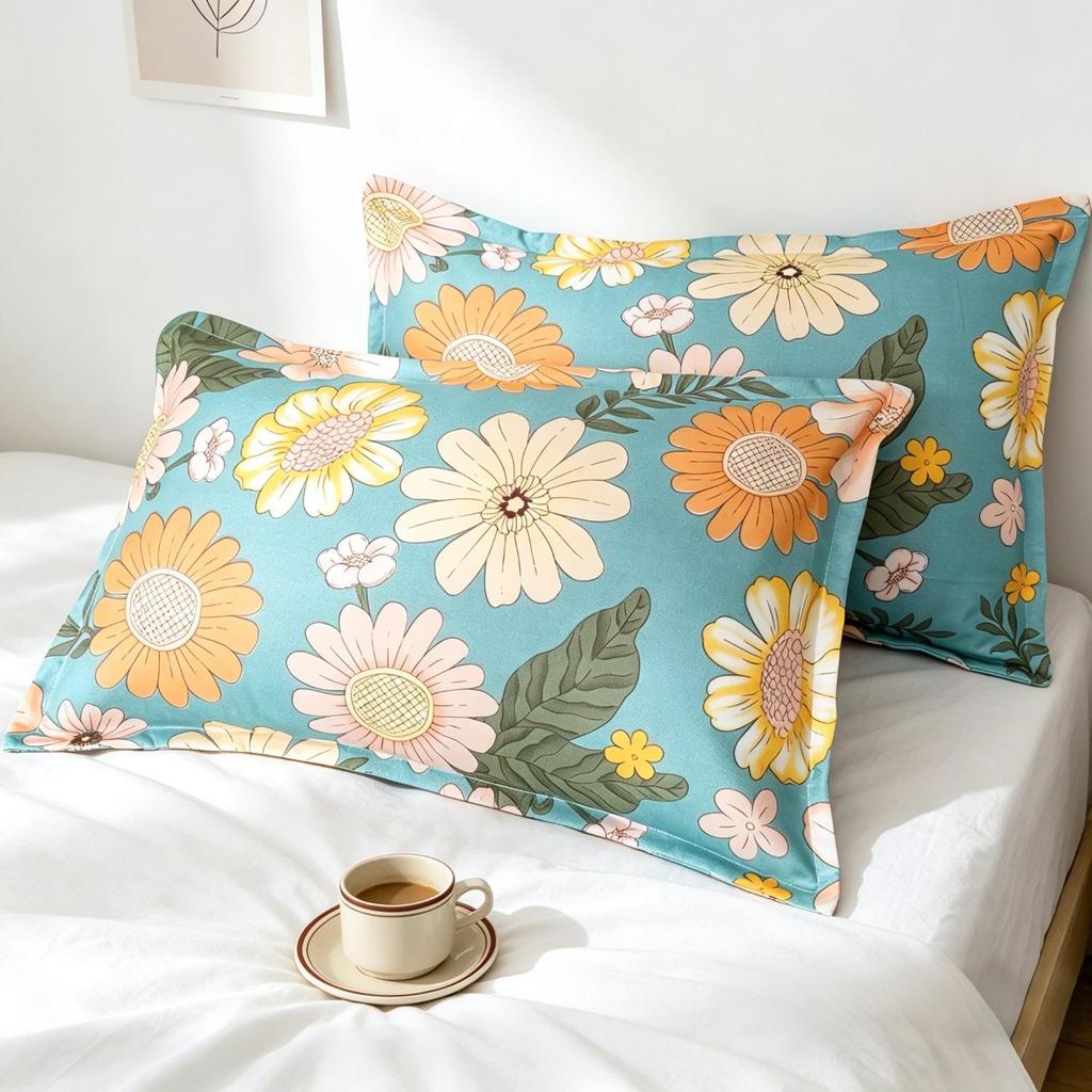 Thickened Large Single Pillowcases for Adults - Simple Summer Cover, Ideal for Dormitory Use (One Pair)