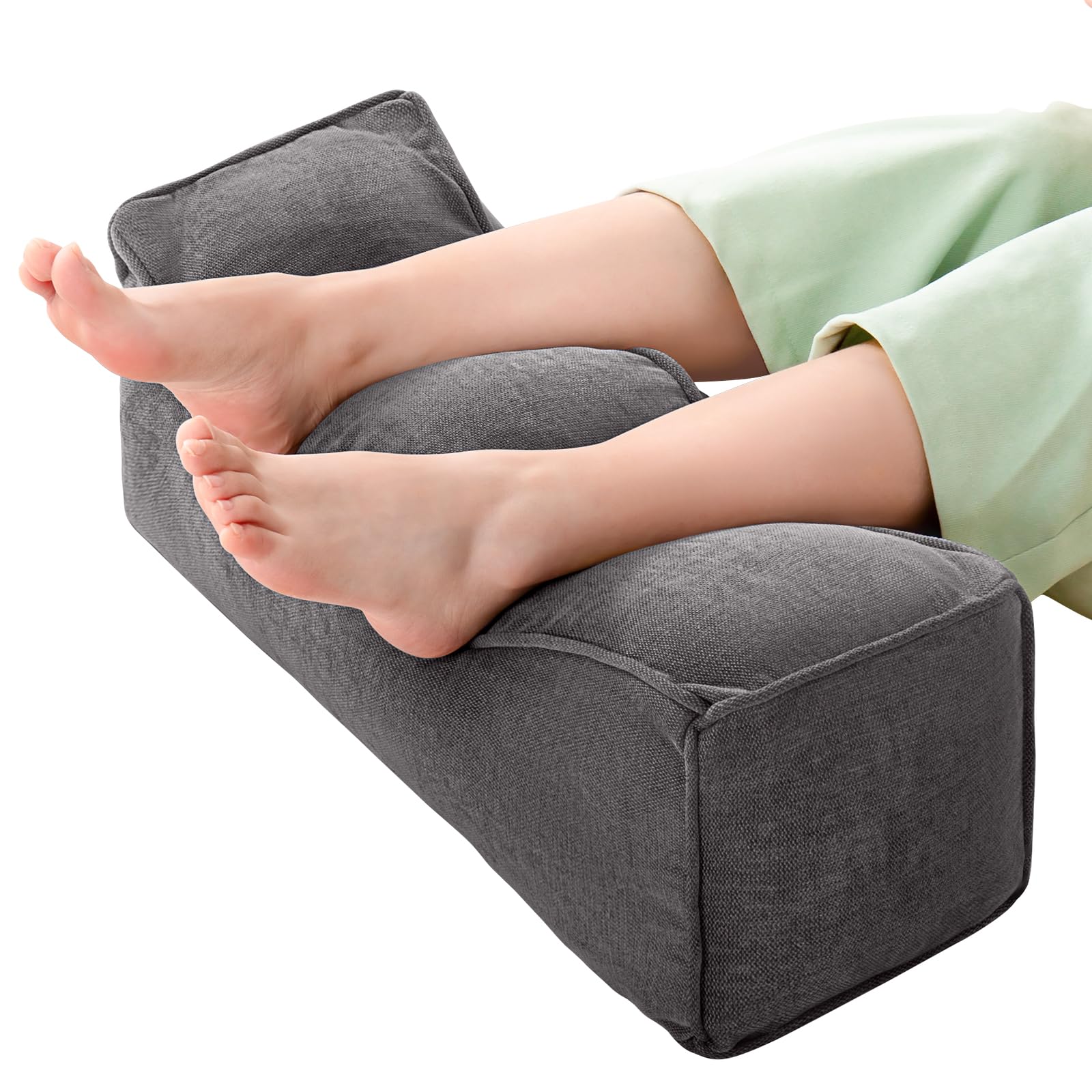 Linen-textured foot pillow with low-resilience memory foam breathable and washable cover perfect for sleeping in the living room or as a footrest a 5860₽