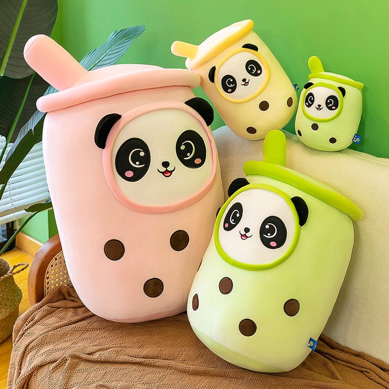Large Cute Milk Tea Plush Pillow - Pearl Tea Cup Doll