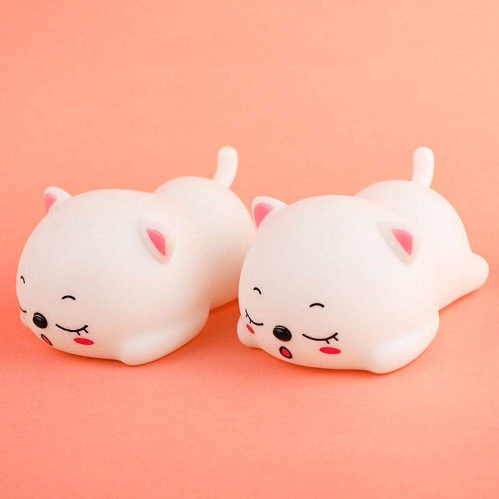 Soft Silicone Material LED Night Light Colorful Atmosphere Silicone Night Light  Kids Bedroom