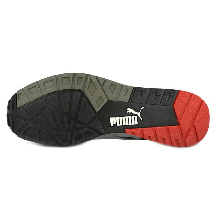 Puma Duple Cushioning Slip Resistant Abrasion Resistant Low Top Running Shoes Unisex Gray Black Green 363137-02