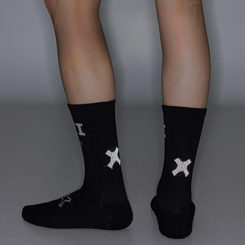 Cycling Socks, Men's Bicycle Reflective Socks, Mountain Climbing Sports Running Mountain Biking Long Socks, Breathable for Spring and Summer