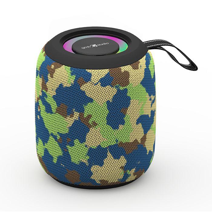 Gembird Enceinte Bluetooth Portable LED Camo Edition - Effets Lumineux RGB, Son Stéréo TWS, Lecture USB & MicroSD, Appels Mains