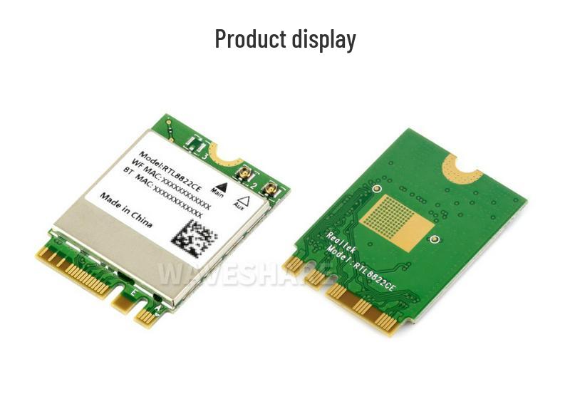 RTL8822CE Dual-Band WiFi5 Network Card with High Speed, Low Latency, Low Power, and Bluetooth 5.0