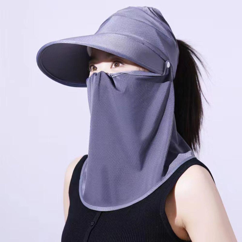 Visor Hat Empty Top Hat Face Protection Face Cover  Hat Fashion Women Sun Hat  Beach